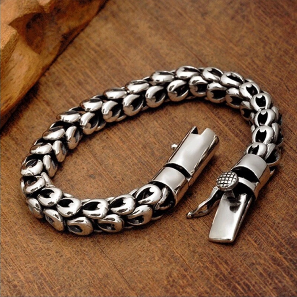 S925 Link Chain Dragon Scale Bracelet